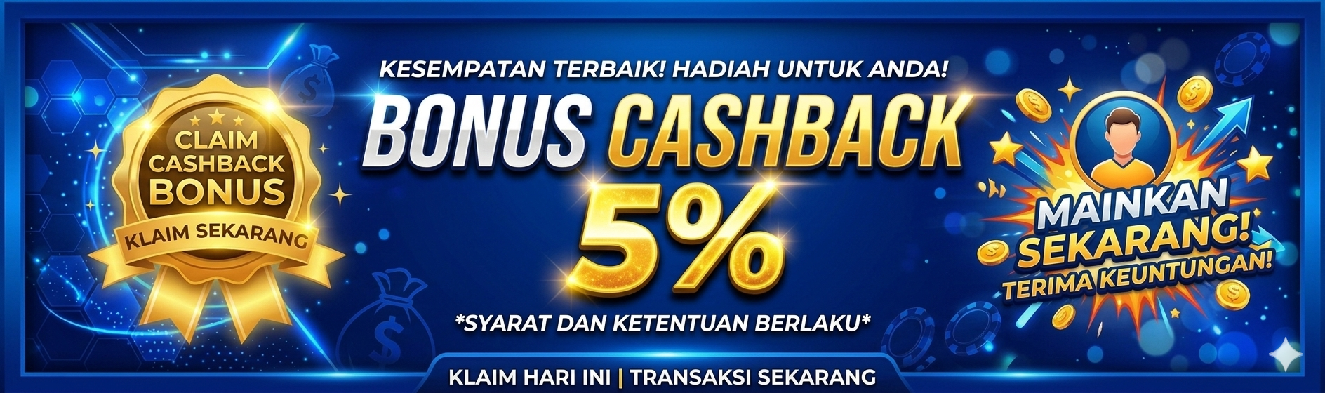 BONUS CASHBACK 5%